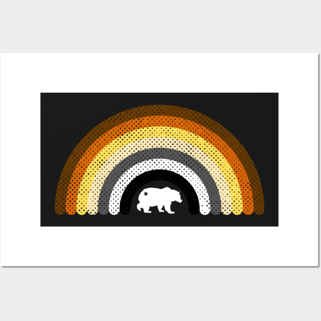 Mens Gay Daddy Bear Rainbow Cave LGBT Wall Art by brodyquixote